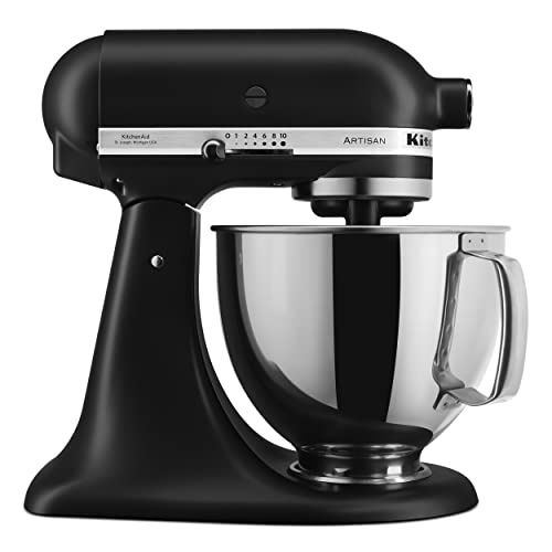 KSM150PS - Artisan Series 5 Quart Tilt Head Stand Mixer with Pouring Shield, Matte Black