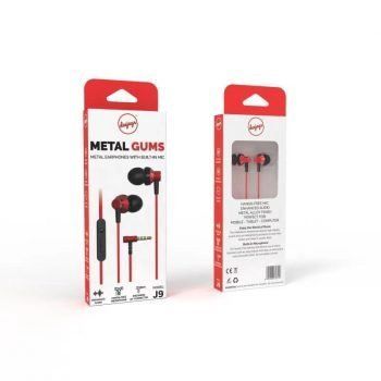J9R -  Metal Gums Earphones Red