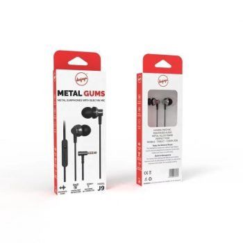 J9E - Metal Gums Earphones Dark Grey