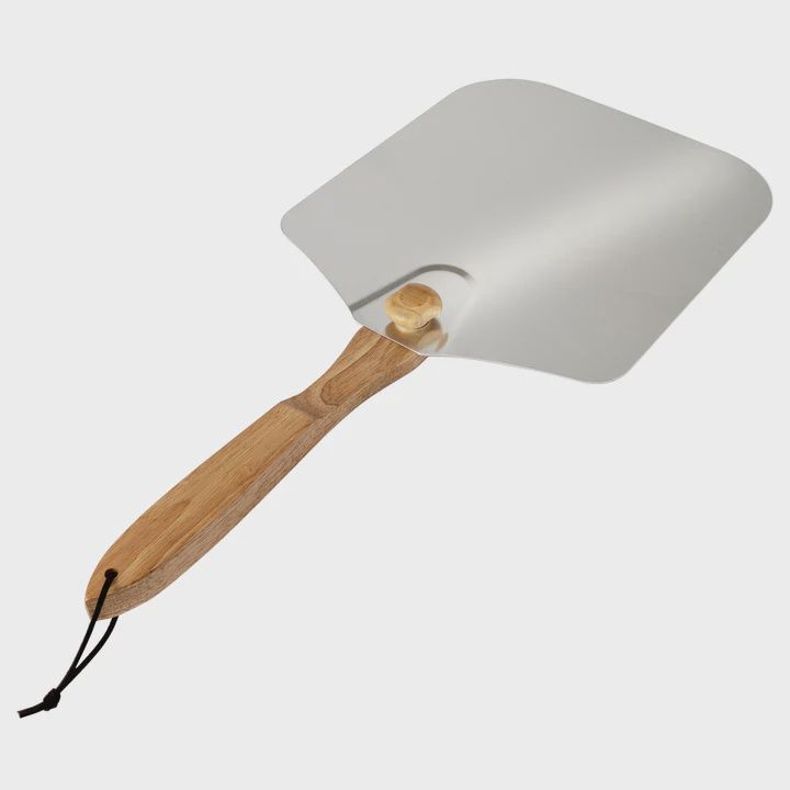KCH-08435-old stone pizza peel with collapsible wooden handle, 12x14 inch