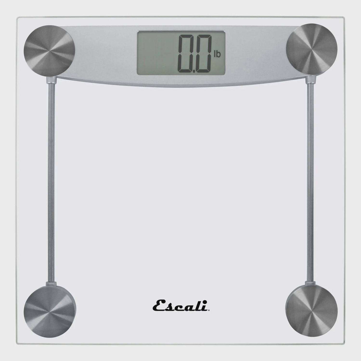 E184 - Clear Glass Bathroom Scale - Square
