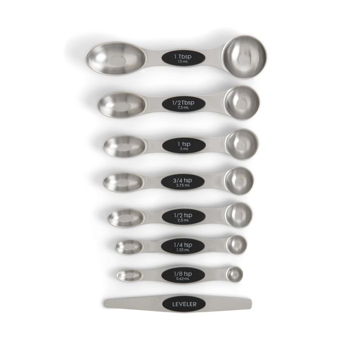 22146 - Dual-Sided Magnetic Measuring Spoons with Leveler