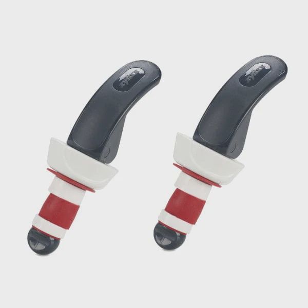 E990043U - Easy Seal Bottle Stoppers Red and Gray (Set of 2)