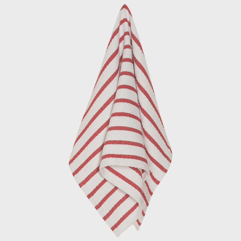 140212 - Basketweave Red Dishtowel