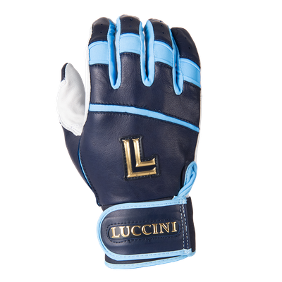 Batting Gloves - Navy/Carolina/White Palm