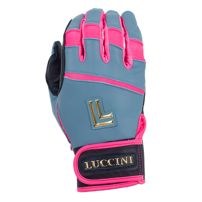 Batting Gloves - Carolina/Pink+Navy/Navy Palm