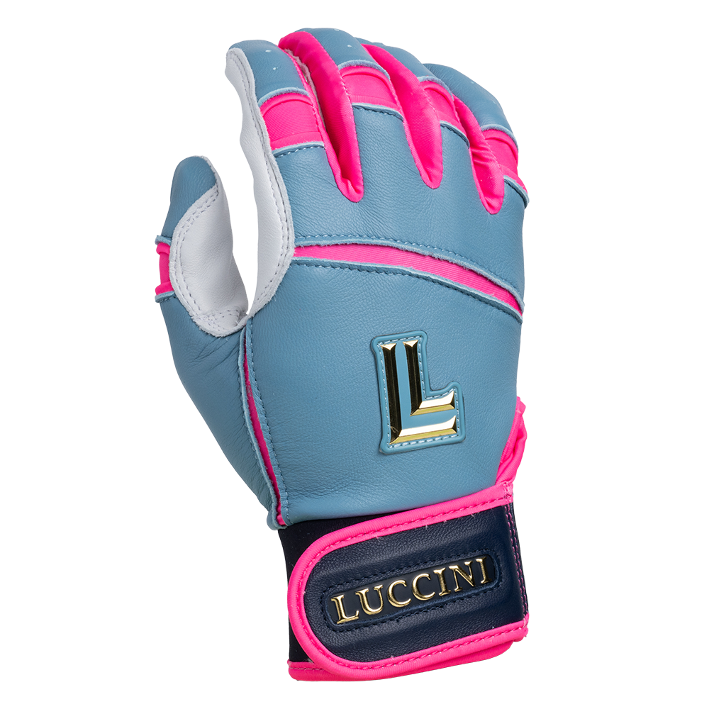 Batting Gloves - Carolina/Pink+Navy/White Palm