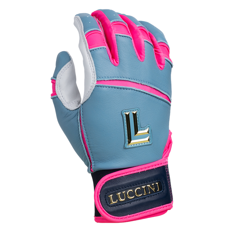 Batting Gloves - Carolina/Pink+Navy/White Palm