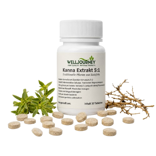 Kanna Extrakt 5:1 Tabletten mit natürlichen Kanna-Pflanzenbestandteilen 