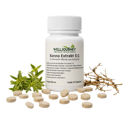 Kanna Extrakt 5:1 Tabletten mit natürlichen Kanna-Pflanzenbestandteilen 