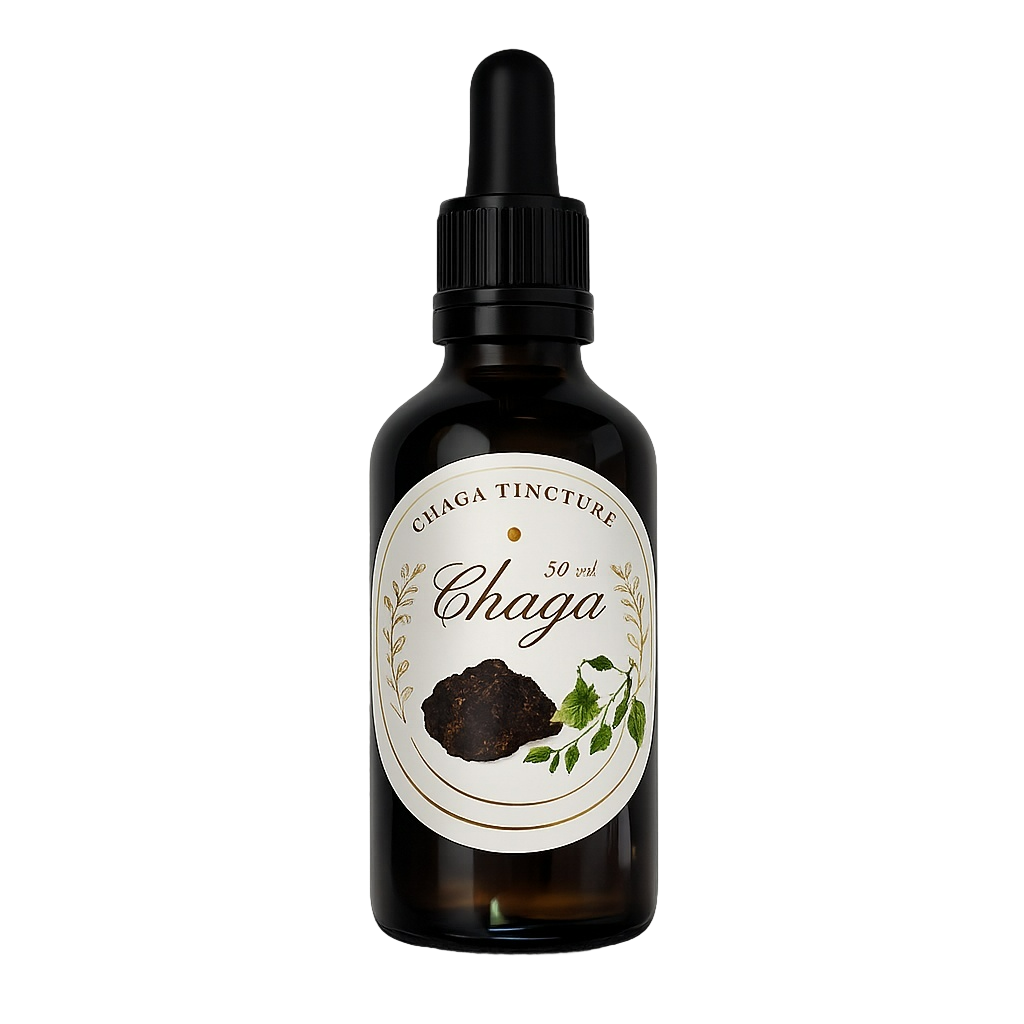 Chaga Tinktur 50 ml – Doppelt extrahierter Chaga-Extrakt aus Wildsammlung