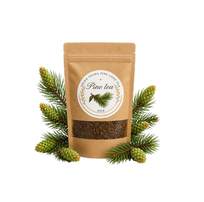 Kiefernzapfen Tee aus jungen Kiefernzapfen – 50 g Wildsammlung