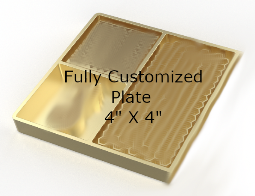 Fully Customized 4" X 4" Plate