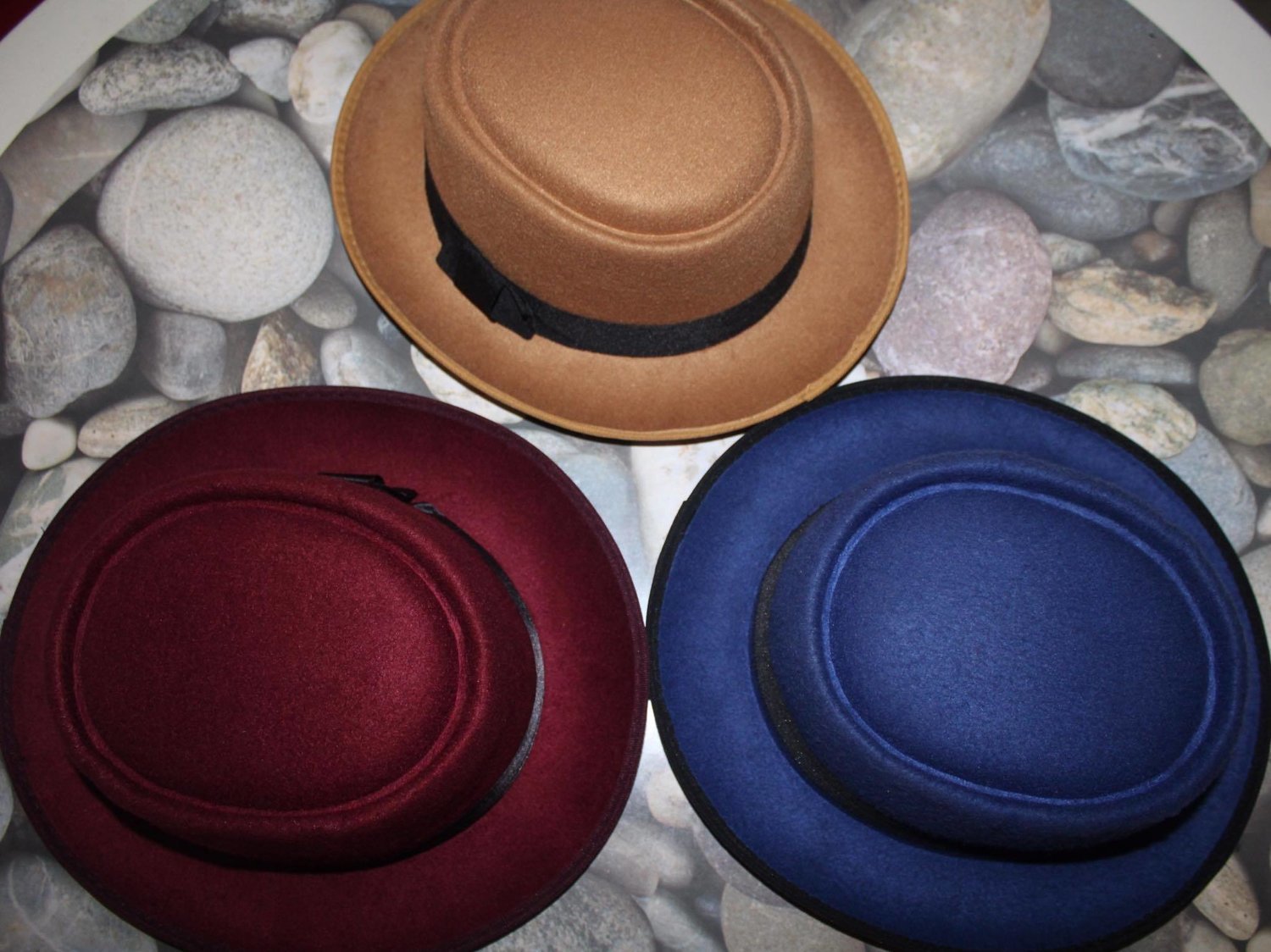 Men's Fedora Hat Wide Brim Classical Thick for Autumn and Winter