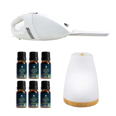 Pursonic Chill &amp; Clean Bundle – Pet-Friendly Oils, USB Diffuser &amp; Car Vacuum