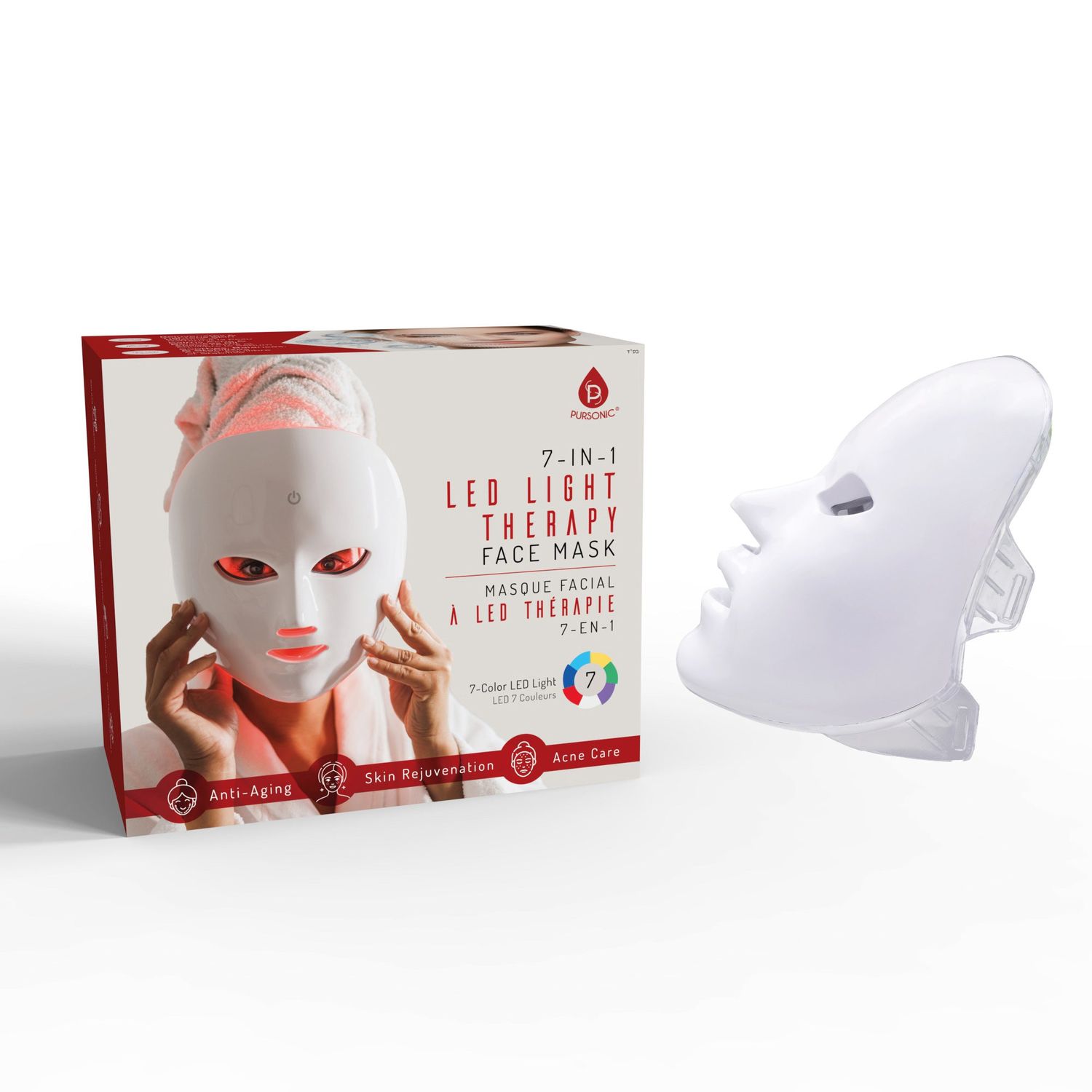 7-in-1 LED Face Mask – Acne, Wrinkles &amp; Glow at Home