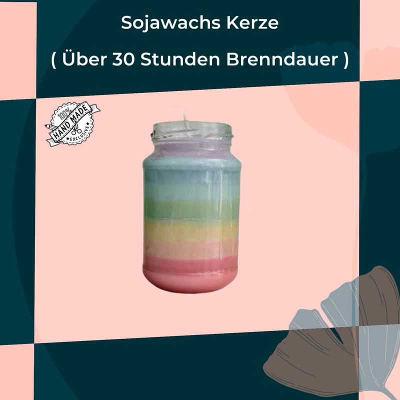 Selbstgemachte Sojawachskerze