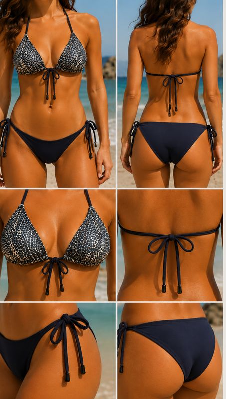 BIKINI ANIMALIER BLU BIKINI ANIMALIER BLU