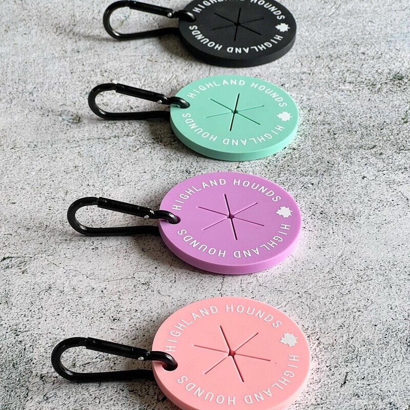Vegan Leather Poop Bag Tags