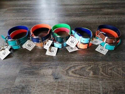 Small Dog - Vegan Leather Waterproof Collars XS -SM (1/2 Small Dog - Vegan Leather Waterproof Collars XS -SM (1/2 "wide)