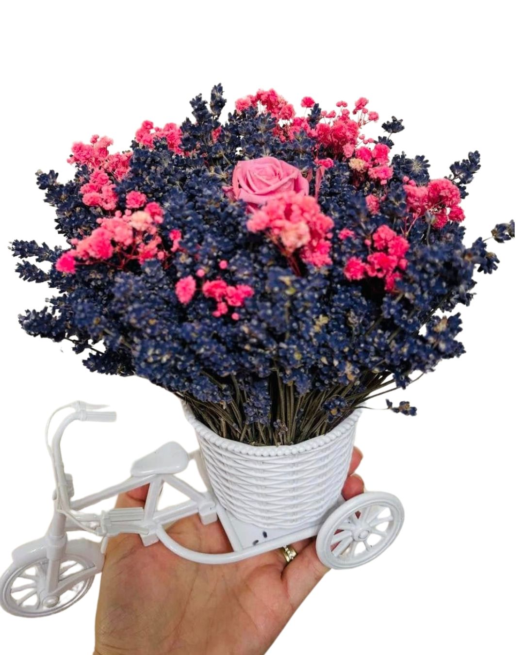 Aranjament lavandă bicicletă