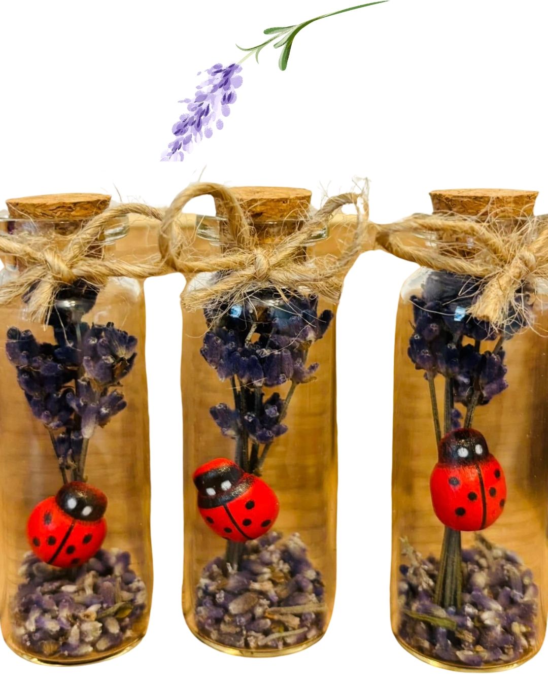 Mini Sticluțe Decorative cu Lavandă