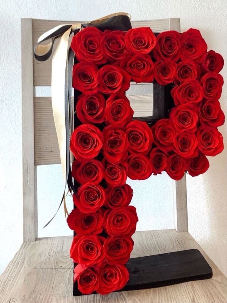 Word shaped Eternal Flowers