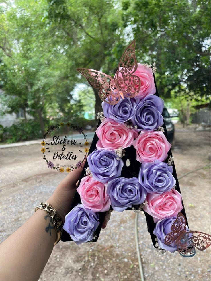 Word shaped Eternal Flowers