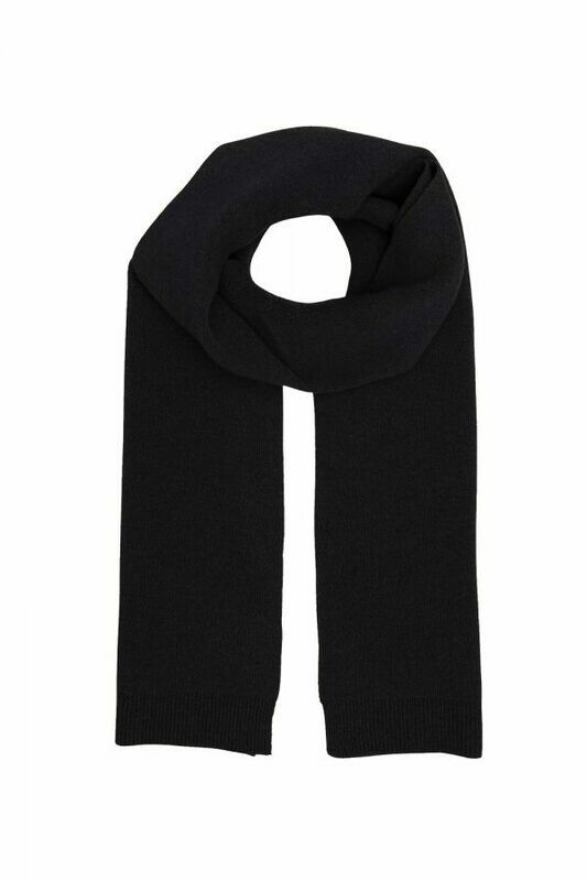 Sciarpa in lana merino nera Sciarpa in lana merino nera