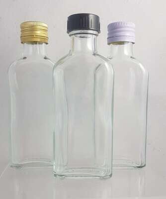 60ml Clear HIp Flask with BLACK 22mm Cap