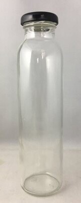 300mL Cylinder Glass Bottle & 38mm Metal Twist On Lid  (48 Pcs)
