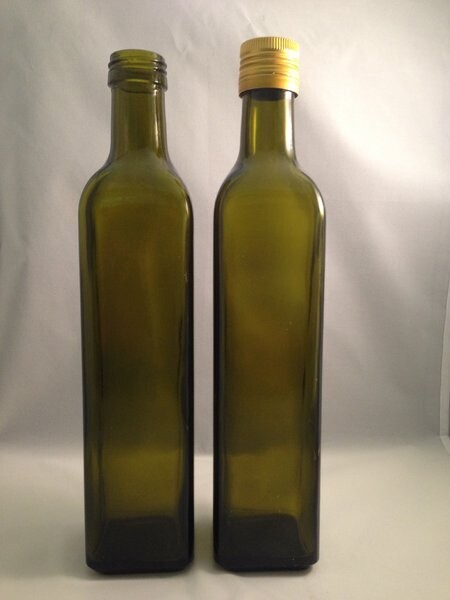 500 mL GREEN QUAD BOTTLE WITH CHOICE OF CAP &amp; POURER - PRE-ORDER