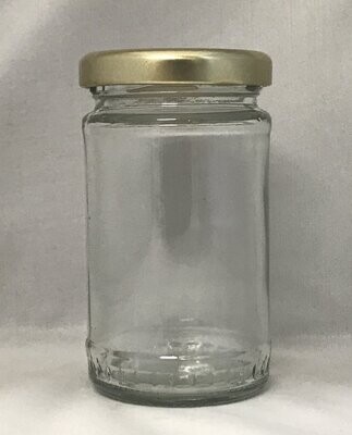 120ml or 4oz Glass Jar & FREE Gold 48mm Metal Cap (156 Pcs)