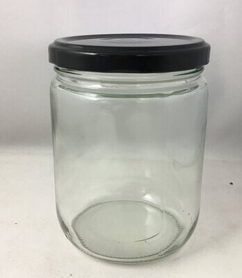 500mL Glass Jar with 82 mm BLACK Twist Cap
