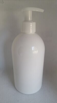 500mL WHITE PET (Plastic) (RIBBED) 28/410 WHITE Lotion Pump 2mL Dispensing - Single Buy