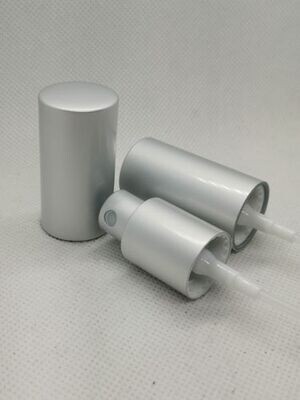 18mm Atomiser Spray Mist Heads - MATT SILVER (18mm neck Boston Bottles 5ml to 100ml)