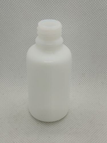 30ml Solid WHITE Boston 18mm Neck Glass Bottle Only - Single Buy