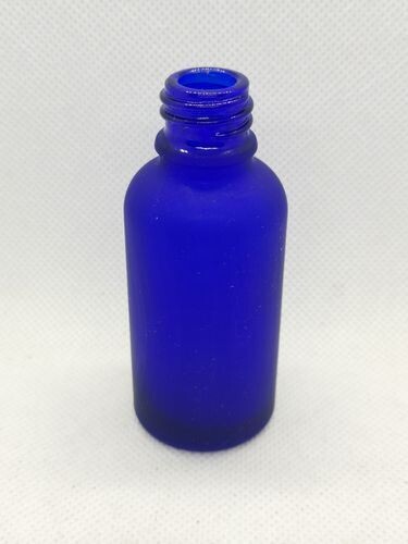 30ml FROSTED BLUE Boston 18mm Neck Glass Bottle Only - BULK Pack of 42 Bottles