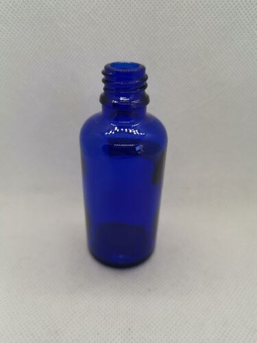 50ml Cobalt Blue Boston 18mm Neck Glass Bottle Only - BULK Pack of 88 Bottles