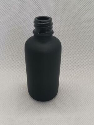 50ml SOLID MATT BLACK Boston 18mm Neck Bottle Only