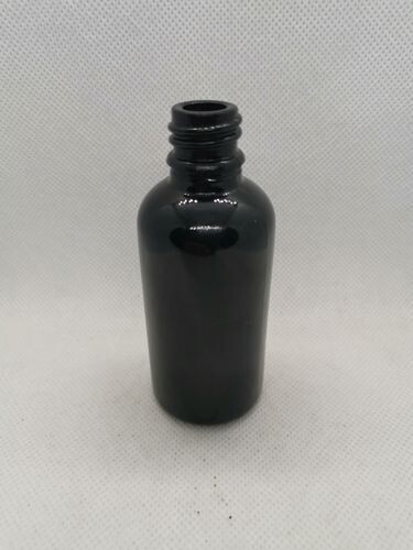 50ml GLOSS BLACK Boston 18mm Neck Glass Bottle Only - BULK Pack of 32 Bottles