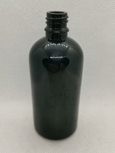 100ml GLOSS BLACK Boston 18mm Neck Glass Bottle Only - BULK Pack of 70 Bottles