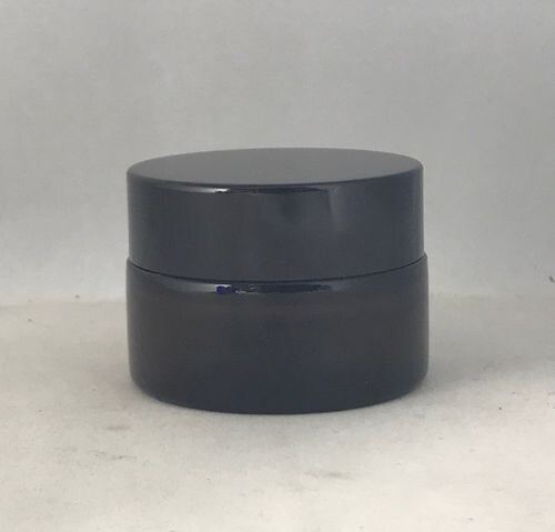 20g Amber Glass Balm Pot with Black Screw Cap and Caska Seal- BULK Pack of 63 Pcs