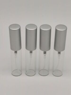 5mL Perfume Glass Atomiser with Silver Overcap Atomiser - PACK of 12