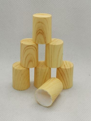 16mm Timber Imitation Caps BULK 50 Pcs (Fits our 10ml Frosted and Amber Roller Bottles Only)