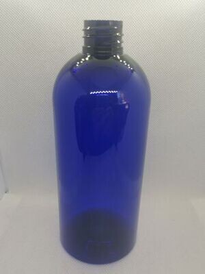 500mL Cobalt Blue PET (Plastic) 28mm Neck Bottle - PACK of 25