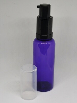 125mL VIOLET Plastic(PET) Boston Bottle with Black Foamer with Clear Overcap - BULK 10 Pcs