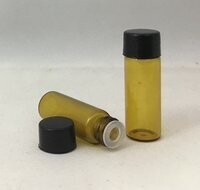 2mL Amber Bottle & Black Screw Cap (Plug insert only no orifice reducer)