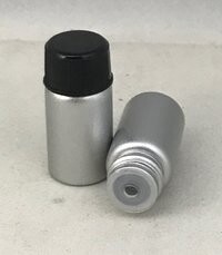 3mL Silver Glass Vial with Orifice & Black Screw Cap