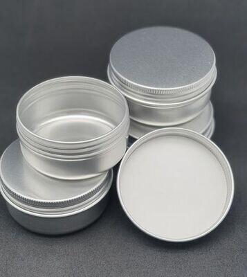 50gm Aluminium Tins with Screw Top Lid (with EPE Wade)